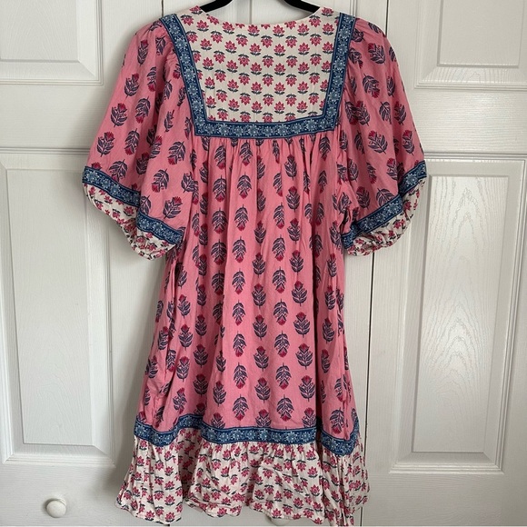 Old Navy ASO I Woke Up A Vampire Dress Sz M Floral Boho Cottagecore Peasant Airy - Picture 5 of 16